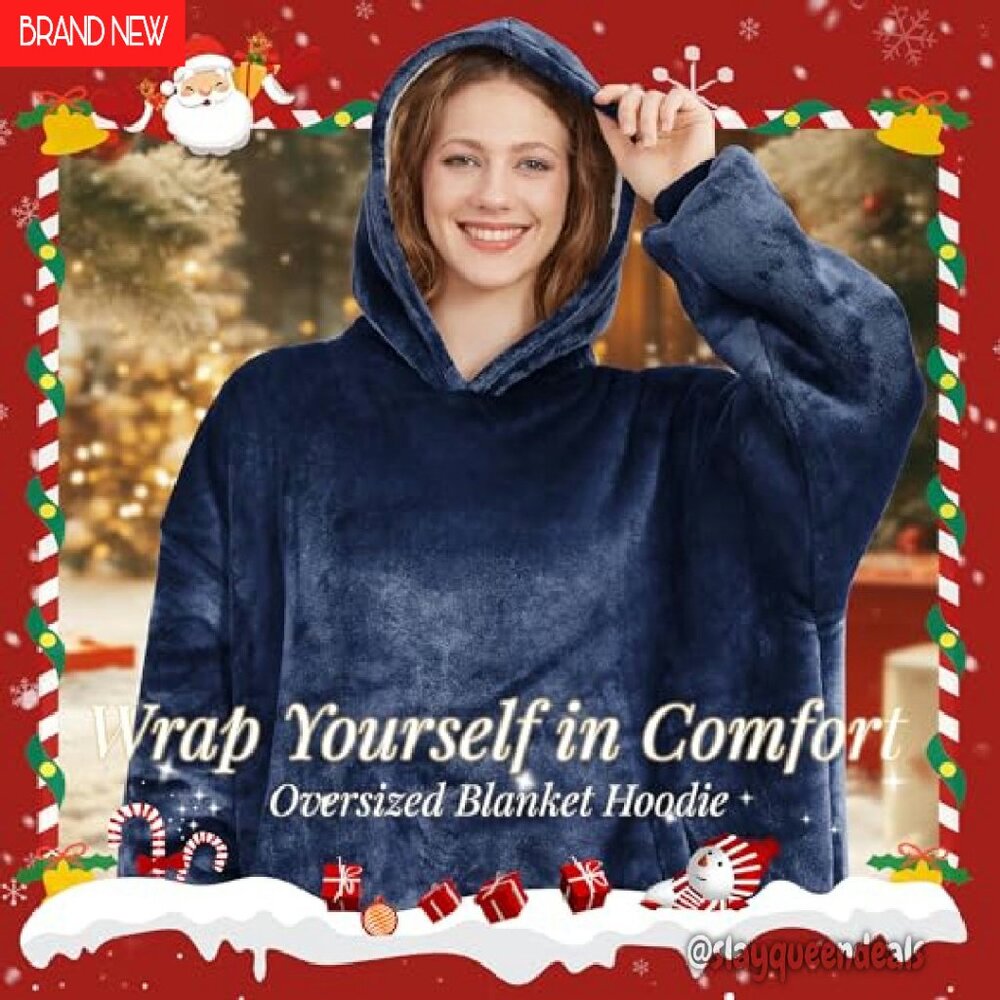 Oversized Sherpa Wearable Blanket Hoodie for Adults & Teens, Cozy Gift - Picture 7 of 8